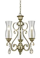 Z-Lite Melina 3-Light Chandelier In Antique Silver