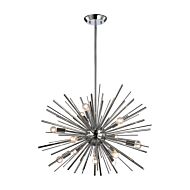 Starburst 12-Light Chandelier in Polished Chrome