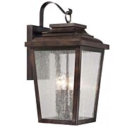 The Great Outdoors Irvington Manor 4 Light 21 Inch Outdoor Wall Light in Chelesa Bronze