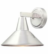 The Great Outdoors Bay Crest 11 Inch Outdoor Wall Light in Brushed Stainless Steel