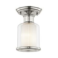 Middlebush 1-Light Ceiling Mount in Polished Nickel