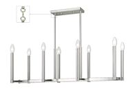 Alpine 8-Light Linear Chandelier in Brushed Nickel