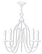 Alessia 5-Light Chandelier in Antique White