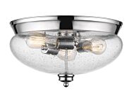 Z-Lite Amon 3-Light Flush Mount Ceiling Light In Chrome