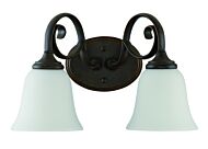 Barrett Place 2-Light Bathroom Vanity Light in Mocha Bronze