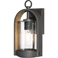 The Great Outdoors Kamstra 14 Inch Outdoor Wall Light in Oil Rubbed Bronze with Gold High