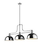 Z-Lite Melange 3-Light Linear Pendant Light In Chrome