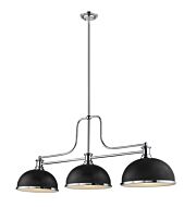 Z-Lite Melange 3-Light Linear Pendant Light In Chrome