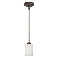 Bristo One Light Pendant in Rubbed Bronze by Millennium