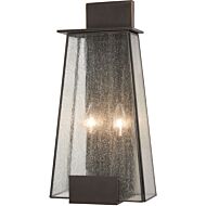 The Great Outdoors Bistro Dawn 2 Light 18 Inch Outdoor Wall Light in Dakota Bronze