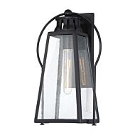 The Great Outdoors Halder Bridge 15 Inch Outdoor Wall Light in Matte Black