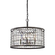 Nadina 6-Light Chandelier in Silverdust Iron