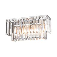 Palacial 2-Light Bathroom Vanity Light in Polished Chrome