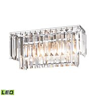 Palacial 2-Light LED Bathroom Vanity Light in Polished Chrome