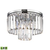 Palacial 1-Light LED Flush Mount in Polished Chrome