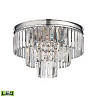 Palacial 3-Light LED Semi-Flush Mount in Polished Chrome