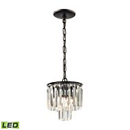 Palacial 1-Light LED Mini Pendant in Oil Rubbed Bronze