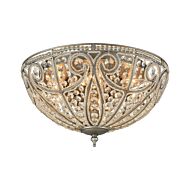 Elizabethan 6-Light Flush Mount in Weathered Zinc