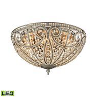 Elizabethan 6-Light LED Flush Mount in Weathered Zinc