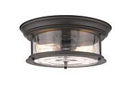 Z-Lite Sonna 2-Light Flush Mount Ceiling Light In Bronze