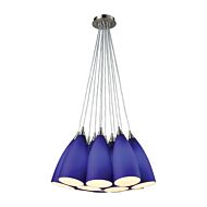 Vesta 12-Light Pendant in Satin Nickel