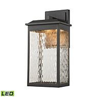 Newcastle 1-Light LED Outdoor Wall Sconce in Textured Matte Black