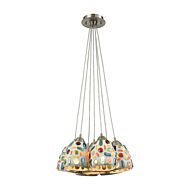 Gemstone 7-Light Pendant in Satin Nickel