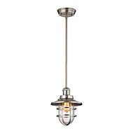 Seaport 1-Light Mini Pendant in Satin Nickel