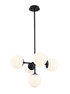 Z-Lite Midnetic 5-Light Pendant Light In Matte Black