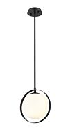 Z-Lite Midnetic 1-Light Mini Pendant Light In Matte Black