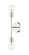 Z-Lite Modernist 2-Light Wall Sconce In Chrome