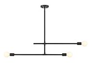 Z-Lite Modernist 3-Light Chandelier In Matte Black