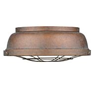 Golden Bartlett 2 Light 14 Inch Ceiling Light in Copper Patina