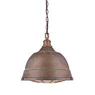 Golden Bartlett 2 Light 16 Inch Pendant Light in Copper Patina