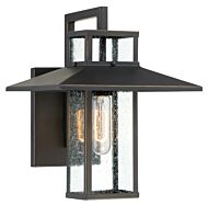 The Great Outdoors Danforth Park Outdoor Wall Light in Oil Rubbed Bronze With Gold Highlight