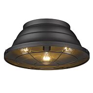 Bartlett Nb 3-Light Outdoor Flush Mount Ceiling Light in Natural Black