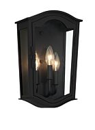 The Great Outdoors Houghton Hall 3 Light Outdoor Wall Light in Sand Coal