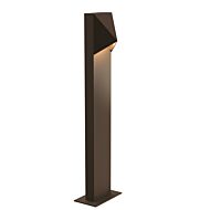 Sonneman Triform Compact 22 Inch LED Bollard in Textured Bronze