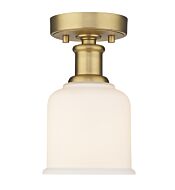 Z-Lite Bryant 1-Light Flush Mount Ceiling Light In Heritage Brass