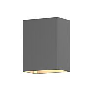 Sonneman Box 4.5 Inch LED Wall Sconce in Textured Gray