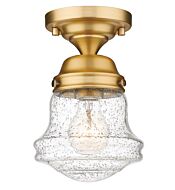 Z-Lite Vaughn 1-Light Flush Mount Ceiling Light In Heritage Brass