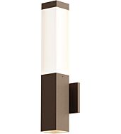 Sonneman Square Column™ 2 Light 20 Inch Wall Sconce in Textured Bronze