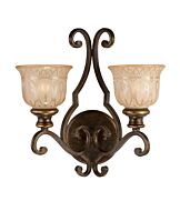 Crystorama Norwalk 2 Light 17 Inch Wall Sconce in Bronze Umber