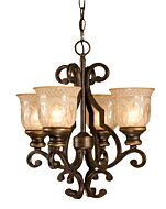 Crystorama Norwalk Mini Chandelier in Bronze Umber