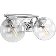 Mod 2-Light Bathroom Vanity Light in Polished Chrome