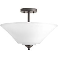 Joy-Bravo 3-Light Semi-Flush Mount in Antique Bronze