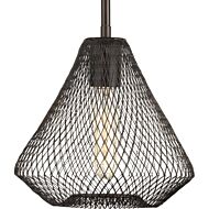 Mesh 1-Light Mini Pendant in Antique Bronze