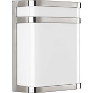 Valera LED 1-Light LED Wall Lantern in Brushed Nickel