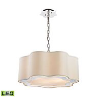 Villoy 6-Light LED Pendant in White