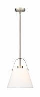 Z-Studio Linen Pendant 1-Light Pendant in Brushed Nickel